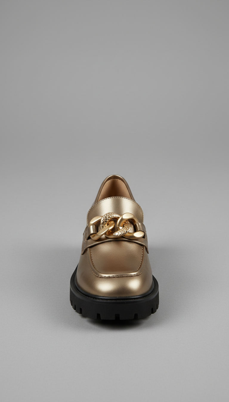 Muted Gold Sculpted Loafer