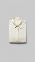Ivory Silk Relaxed Shirt