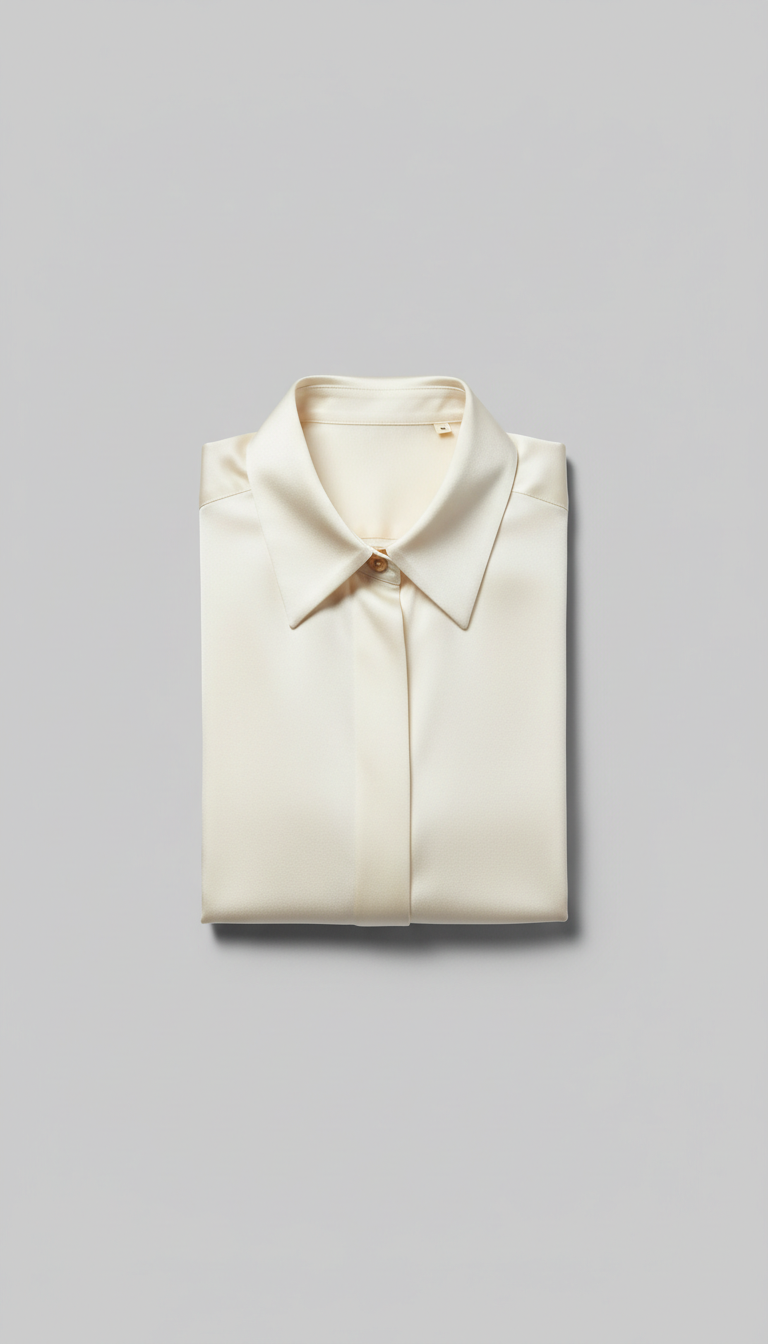 Ivory Silk Relaxed Shirt